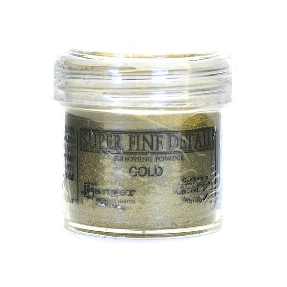 Embossing Powder super fine gold, 1 oz., jar (pack of 4)