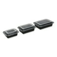 thumbnail image 5 of GEN Food Container with Lid 28 oz 8.81 x 6.02 x 2.04 Black/Clear Plastic 150/Carton TORECT28, 5 of 6