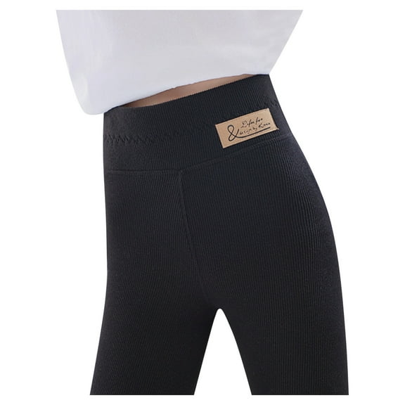 Zecgelong Toddler Kids Girls Cotton Ribbed Warm Ankle Leggings Stretchy Basic Full Length Pants For Winter Girls Elastic Waist Pants Size 4-5 Years