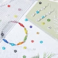 thumbnail image 3 of 100Pcs Flower Shaped Evil Eye Bead Flat 7mm Handmade Lampwork Beads, 3 of 9