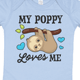 thumbnail image 4 of Inktastic My Poppy Loves Me with Sloth and Hearts Boys or Girls Baby Bodysuit, 4 of 5