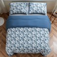 thumbnail image 2 of Blue Floral Duvet Cover Set King Size Blue Flower Printed, 2 of 5