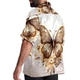 thumbnail image 3 of Butterfly Fission Diagram Men's Short Sleeve Poplin Button Down Shirts - Casual Printed Summer Beach Tops for Men, 3 of 6