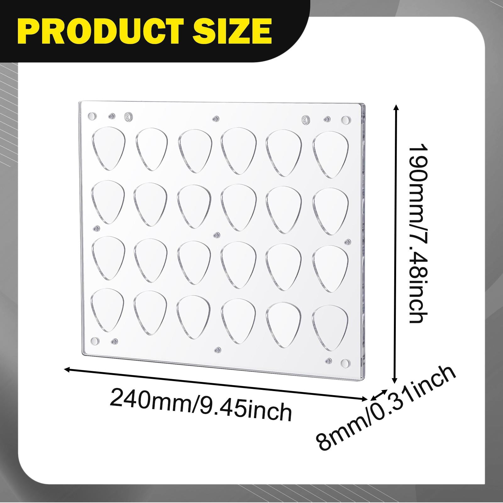 LeeQinersw Guitar Pick Holder Acrylic Display Case Decorative Home Decor Space Saving Music White