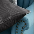 thumbnail image 2 of Home Soft Things Pleated Velvet 2 Piece Throw Pillow Cover Set - Gun Metal - 14" x 26", 2 of 3