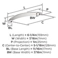 thumbnail image 3 of Amerock Arc 5-1/16 inch Center-to-Center Polished Chrome Cabinet Pull, 10 Pack, 3 of 4