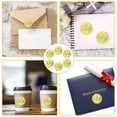 thumbnail image 4 of 144Pcs Heart Gold Foil Embossed Stickers 2 Inch Love Heart Ring Certificate Embossed Sealing Decal Round Label Self Adhesive Decal for Envelopes Wedding Valentine's Day Awards Gift Packaging, 4 of 6