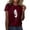 Style12-Wine, variant on Womens Summer Top Casual Feather Print T Shirt Fashion Loose Short Sleeve S