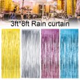 thumbnail image 2 of Muyoka Cortinas metálicas de oropel Serpentinas de papel de aluminio 3 x 8 pies Fringe Shimmer Cortina Puerta Ventana Telón de fondo Fondo DIY Photo Booth Props para boda Fiesta Cumpleaños Favores Muyoka Hogar, 2 of 7