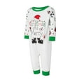 thumbnail image 3 of Family Matching Christmas Pajamas, Baby Romper/Boots Hat Letter Print Long Sleeve Tops and Long Pants Sleepwear Set, 3 of 10