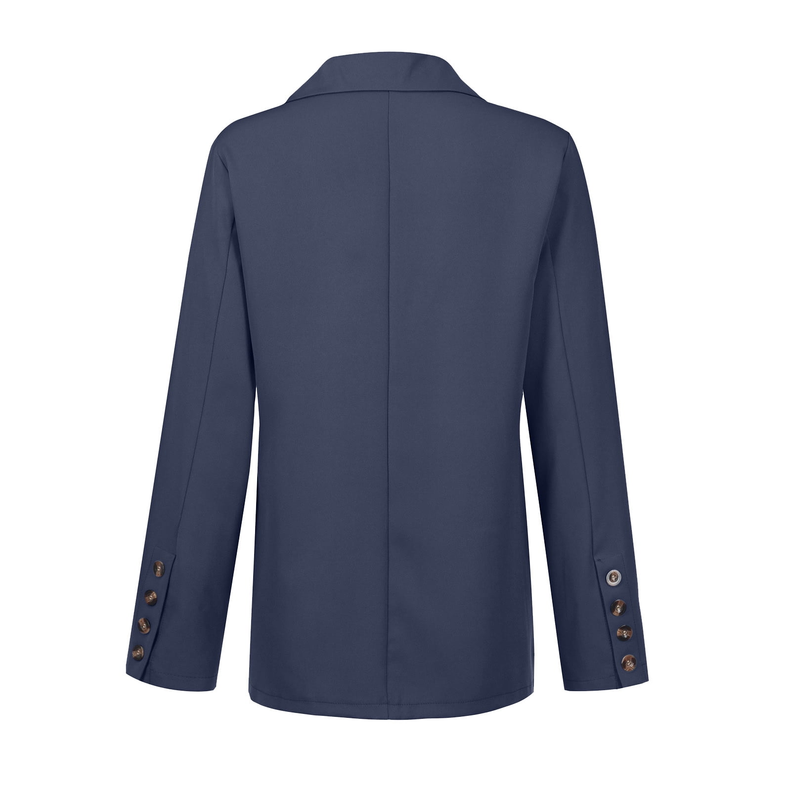 QATAINLAV Blazers for Women Open Front Casual Work Blazer Lightweight Jackets Long Sleeve Suit Coats Fall Winter Clothing, Navy, S