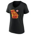 thumbnail image 2 of Women's Black Atlanta Hawks Announcer V-Neck T-Shirt, 2 of 3