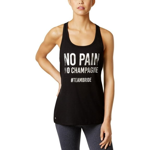 Ideology Women's Team Bride Racerback Tank Top, Black, S