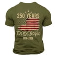 thumbnail image 3 of 250 Anniversary Short Sleeve T Shirt 250Th Anniversary Casual Comfortable Mens Tees Army Green L, 3 of 5