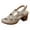 Beige, variant on Women's Heeled Sandals Open Toe Chunky Heels Adjustable Ankle Strap Hollow out Soft Leather Dress Shoes Ladies Summer Casual Footwear Beige Size 8