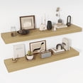thumbnail image 3 of Floating Shelves  Deep Floating Shelf Wall Mounted  Wall Shelves  Rustic Deep Bookshelf  Extra Deeper &amp; Thicker Display Shelves for Bedroom  Living Room    Set of, 3 of 6