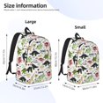 thumbnail image 4 of Balery Cute Dinosaurs Vintage Canvas Backpack for Men and Women - Large Capacity, Durable Travel Laptop Bag for School, Work, Hiking, and Outdoor Activities, 4 of 7