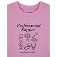 thumbnail image 3 of Wonder Nation Girls' Short Sleeve Graphic Tee and Flannel Boxer Short Pajama Set, 2-Piece, Sizes 4-18, 3 of 3