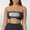 Grey, variant on Strapless Bra for Women,Women's Shiny Metallic Strapless Crop Tube Top Rave Bandeau Bra A Strapless Top with A Shiny Leather Base Layer and A Stage Performance Vest Worn Inside Wrapped Around The Che