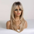 thumbnail image 6 of Wig with Bangs, Wigs for Women, Lace Front Wigs Human Hair Pre Plucked 26 Inch Body Lace Front Wigs Frontal Wigs Human Hair Wigs For Women Glueless Wigs Human Hair Pre Plucked, 6 of 6