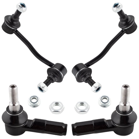 BOXI (Set of 4) Front Stabilizer Sway Bar Links and Outer Tie Rods Fit for Dodge Sprinter 2500/3500 2007 2008 2009 | for Mercedes-Benz Sprinter 2500/3500 2010-2015 | Replaces ES800419 K750276 K750277