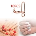 thumbnail image 1 of Juego de 10 anillos para uñas Yinane de metal, decoración de uñas, reutilizables, 1 of 8