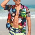 thumbnail image 5 of Picia Easter Egg Gentle Cotton Regular Fit Short Sleeve Casual Hawaiian Shirt for Men-X-Large, 5 of 9
