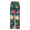 thumbnail image 5 of Fesfesfes Women Pant Fashion Casual Linen Printed Striped Cropped Trousers Splicing Straight Leg Pants Pencil Pants Sale Items, 5 of 6