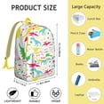 thumbnail image 2 of Cute Cartoon Dinosaur Backpack – Colorful Hand-Drawn Dino Skeleton School Bookbag for Students and Dinosaur Lovers, 2 of 3