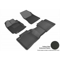 3D MAXpider 2013-2015 Fits Toyota Venza Kagu 1st Row 2nd Row Black Carbon Fiber Embossed Pattern Floor Mat L1TY13401509