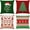 Christmas-g, variant on Christmas Pillow Cover Farmhouse Decorative grinh Throw Pillow Case Indoor Outdoor Cushion Cover Christmas Winter Holiday grinh Linen Pillowcase for Couch Living Room 18 x 18 Inch Set of 4