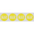 thumbnail image 2 of Autocollants "March" Jaunes pour Mois de l'Année 0.75 Pouces Pouce Rond Lot de 500, 2 of 2