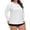 White, variant on Women's UPF 50 Long Sleeve Rash Guard with Crew Neck and Raglan Sleeves Featuring Moisture Wicking Fabric for Swimming Surfing Hiking Fishing and Daily Casual Wear Black L
