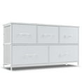 thumbnail image 3 of Simenmax 5 Storage Dresser for Bedroom, Wide Fabric Closet Chests Organizer Tower Furniture, White, 3 of 7