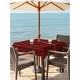 thumbnail image 3 of Outdoor Tablecloths with Umbrella Hole & Zipper, Red Plants Texture 54x54 Inch Square Tablecloths, Vintage Country Trees Pattern Waterproof Table Cloth, Patio/Pool/Picnic Table Covers, 3 of 8