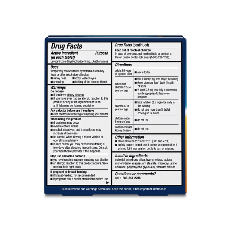 24 Hour Allergy Relief Levocetirizine, 40 Count photo 2