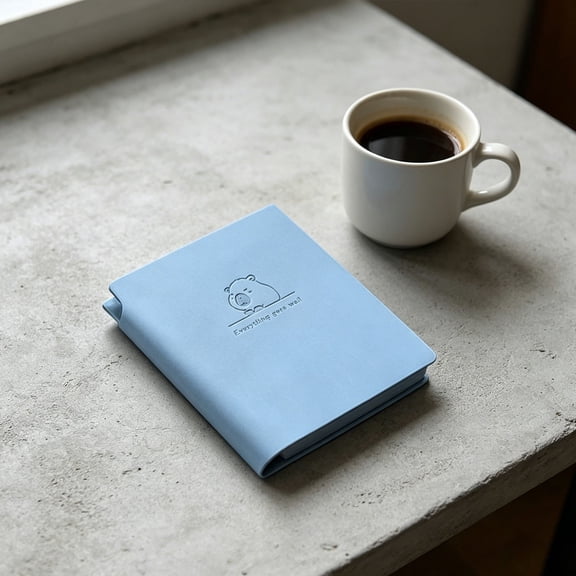 Clearance Sale! 1PC Pocket Notebook with Pen Holder, Small Portable Lined Journal for Notes, Paper, for Office & Home, (10x9x1.2cm, Dark Blue)