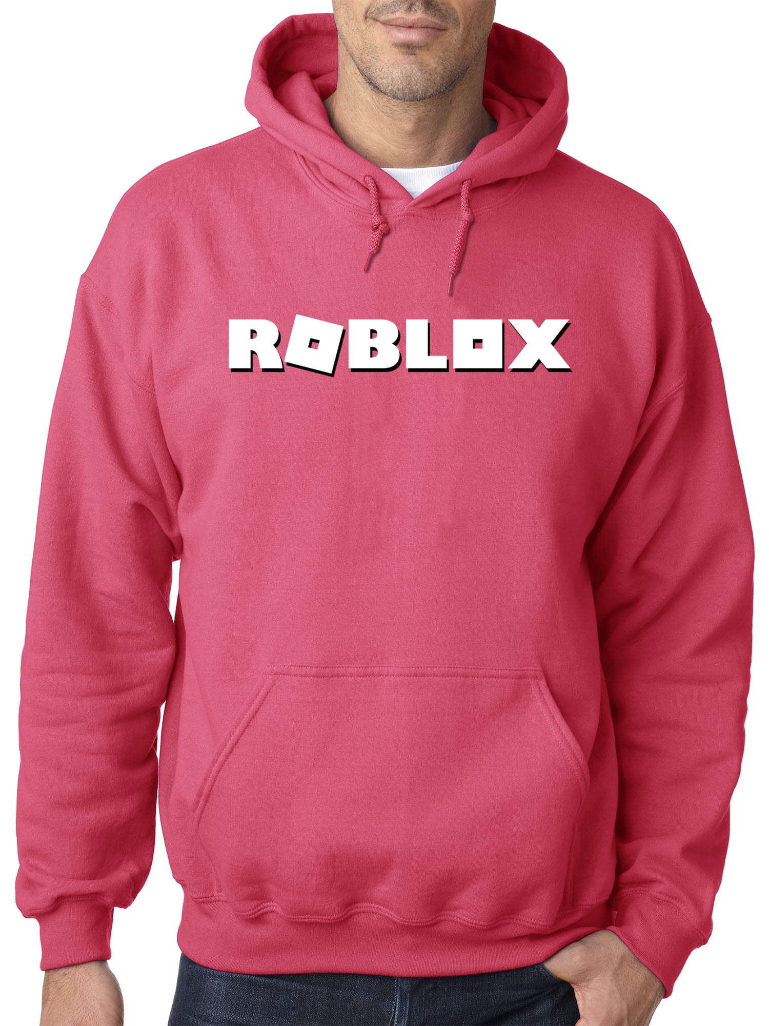 Trendy Usa Trendy Usa 923 Adult Hoodie Roblox Logo Game Accent Sweatshirt Medium Heliconia Walmart Com - red hoodie with headphones roblox red hoodie red shirt
