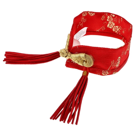 MEIBUTYUP Red Pet Bow Tie Collar, Comfortable Chinese New Year Style Necklace, Decorative Accessory for Dogs and Cats