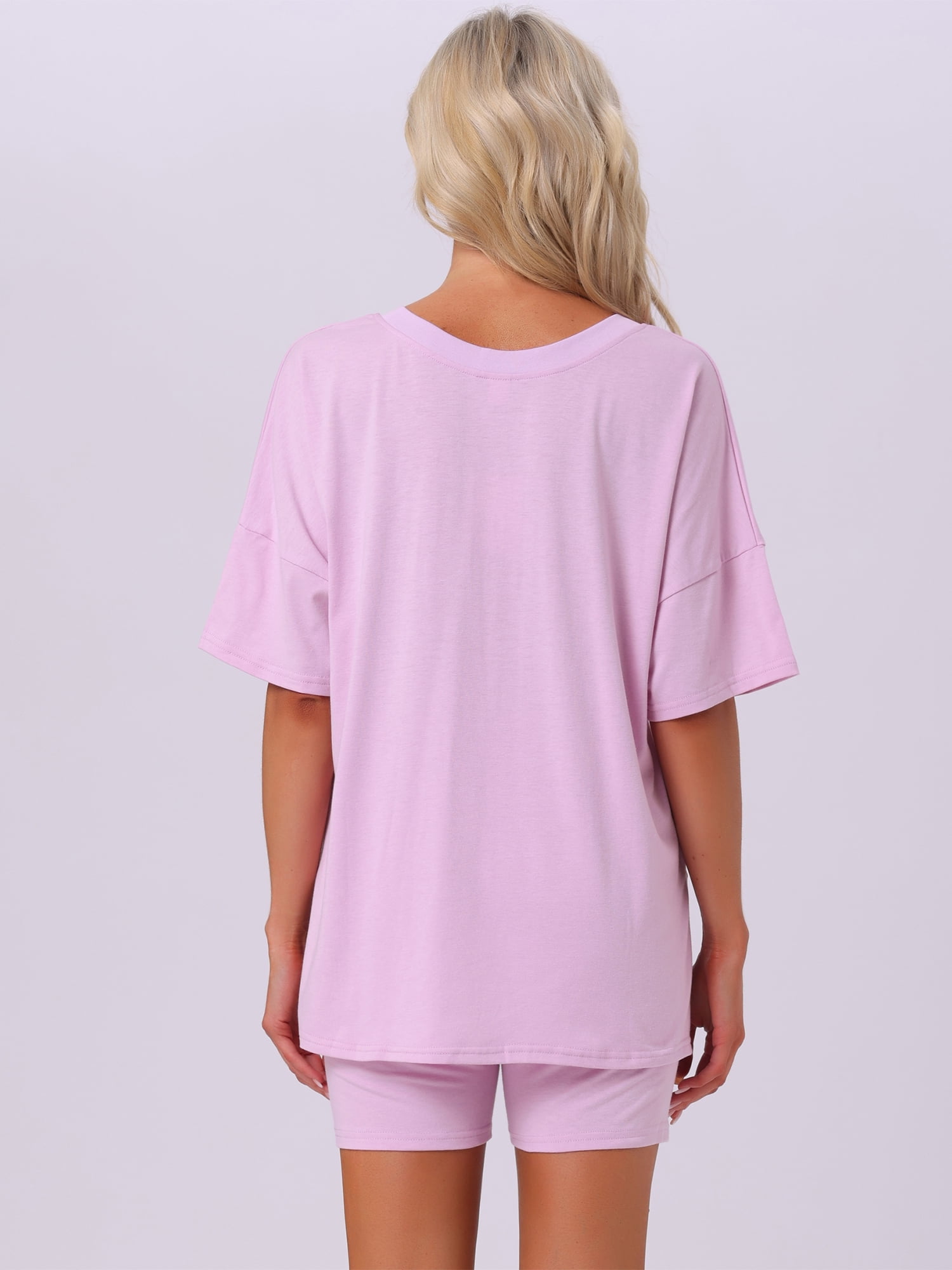 DARING DIVA Pajamas V Neck Workout Reversible Tracksuit Shorts Set XS Bright Pink