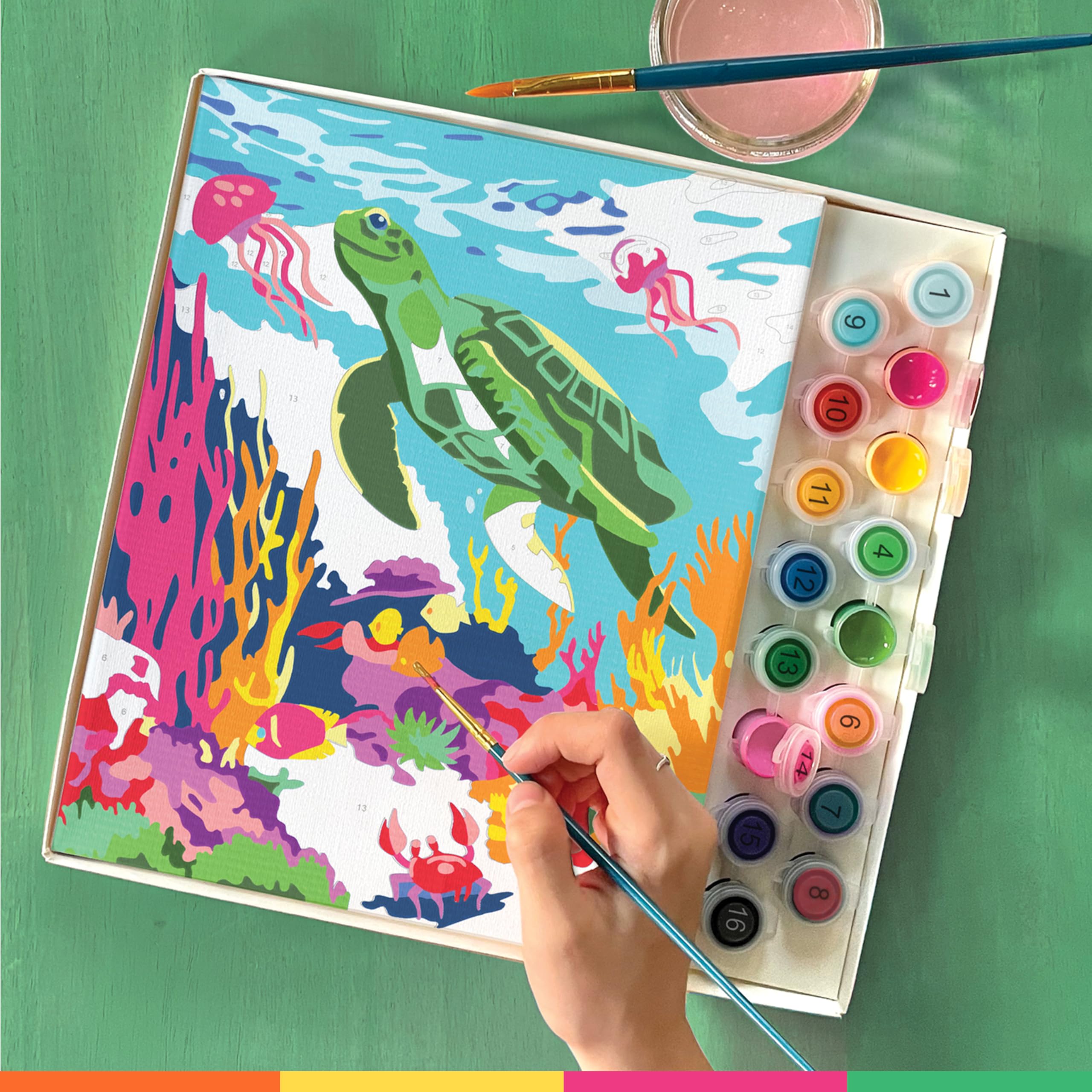 Bright Stripes iHeartArt Paint By Number Kit - Amazing Ocean