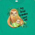 thumbnail image 4 of Inktastic My Great Grandma Loves Me Cute Sloth and Baby Boys or Girls Baby T-Shirt, 4 of 5