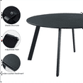 Yangming End Table, Modern Round Coffee Table, Metal Large Side Table for Indoor Outdoor Use