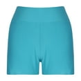 thumbnail image 5 of Rigardu swim shorts women Women's Swim Shorts with Pockets High Waisted Board Swimsuit Bathing Shorts Bathing Suit Bottom Boy Shorts Swimsuit Bottom Wide Elastic Band Swimbottom Green + L, 5 of 6