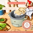 thumbnail image 2 of Beautiful 6-Cup Cooked, 3-Cup Uncooked Digital Electric Rice and Grain Cooker with Glass Lid and EverGood Ceramic Nonstick Coating, Sage Green by Drew Barrymore, 2 of 12