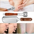 thumbnail image 4 of Pedicure Foot File & Callus Shaver Set,1 Wood Handle Callus Shaver with 30 Replacement Blades,1 Foot File Heads,1 Colossal Foot Rasp,Foot Scraper Foot Shaver Callus Remover for Feet, 4 of 5
