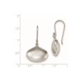 thumbnail image 2 of Auriga Fine Jewelry 925 Sterling Silver Sparkle-cut Brushed Teardrop Dangle Earrings for Women, 2 of 4