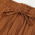 thumbnail image 6 of Vibrex Men's Shorts, Summer Men's Casual And Fashionable Solid Color Drawstring Elastic Waist Shorts,Men's Shorts with Zipper Pockets Coffee_S, 6 of 9