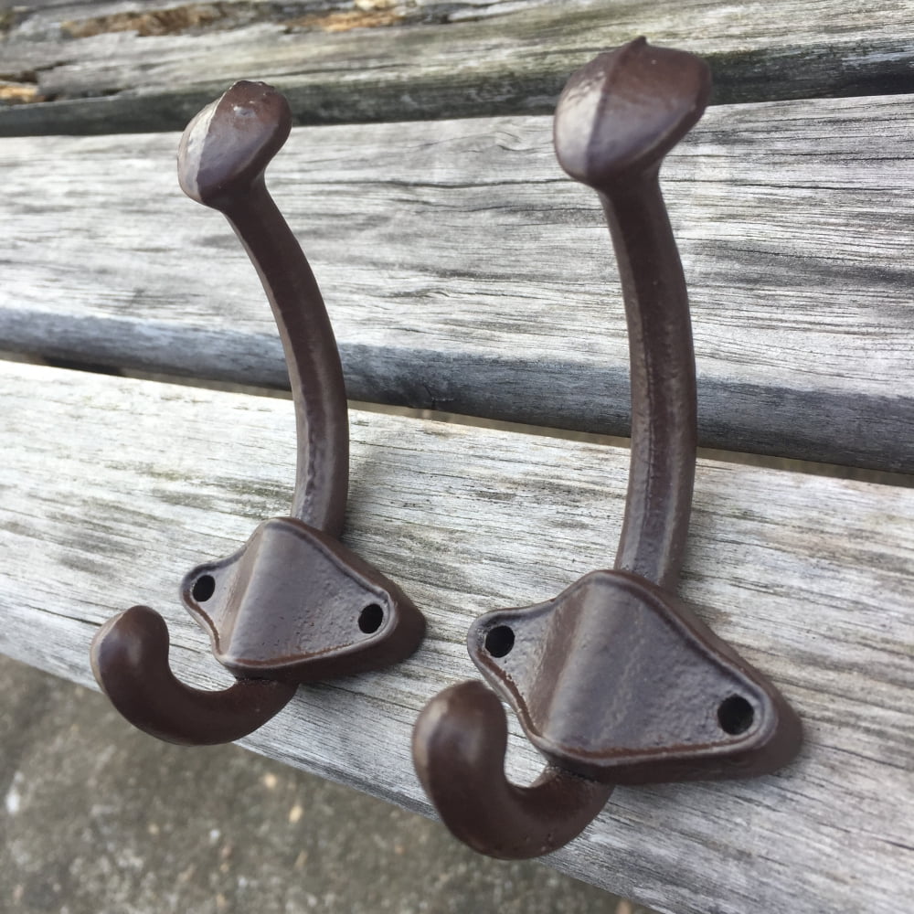 10PCS Black Coat Hooks Iron Hat Hook Rack Hall Restoration Wall Vintage Style
