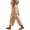 Khaki, variant on Plus Size Pants for Women with Side Pockets High Waisted Elastic Waist Casual Plus Size Pants with Side Floral Embroidery